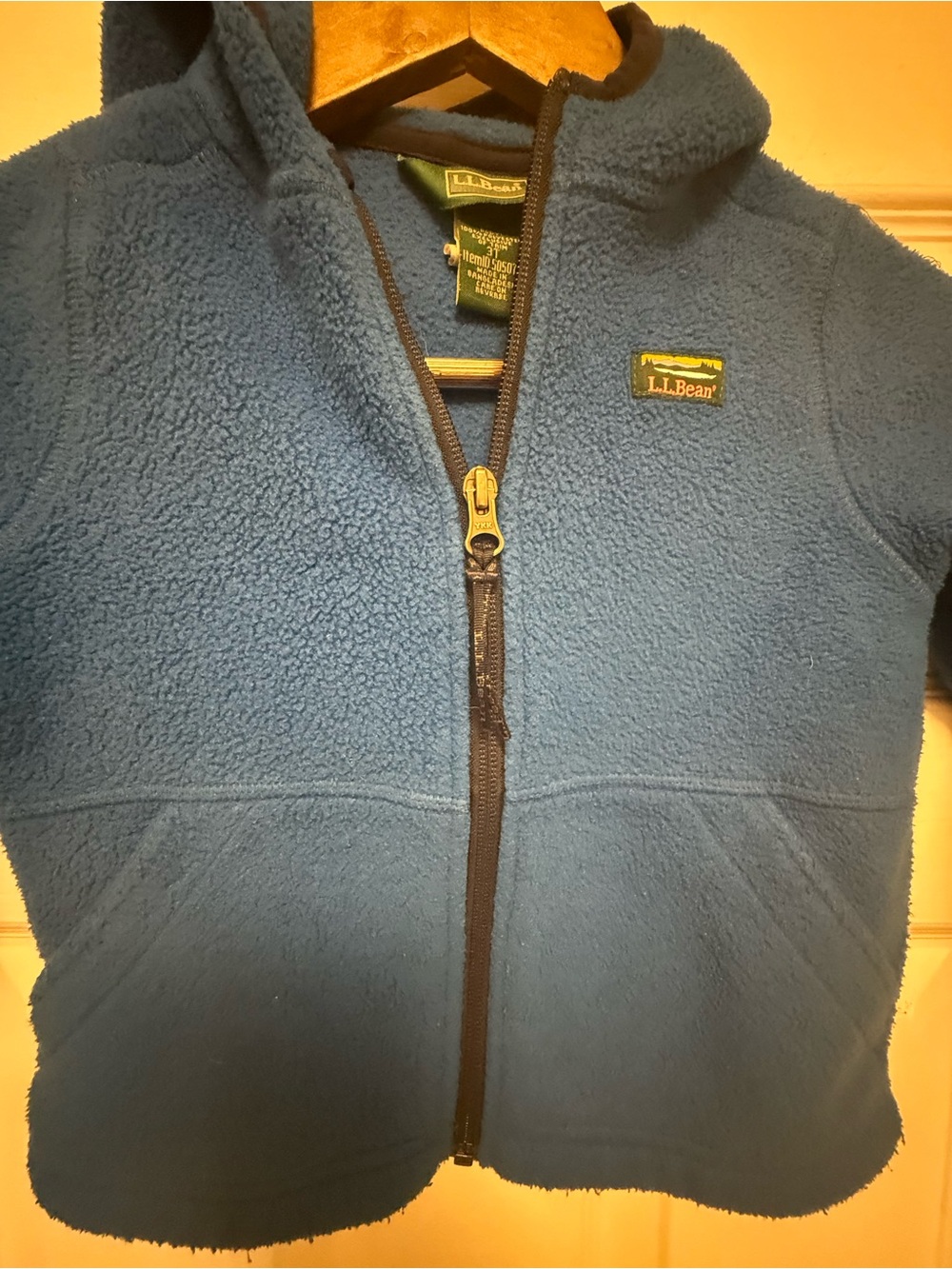 L.L. Bean Kids' Blue Hooded Fleece Jacket